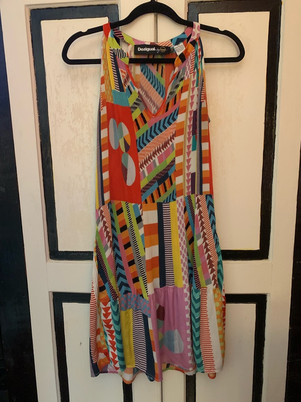 Desigual Multicolor Geometric Sleeveless Dress